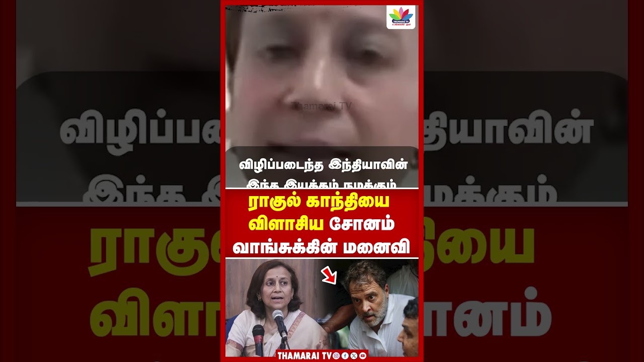 ராகுல் காந்தியை விளாசிய சோனம் வாங்சுக்கின் மனைவி |  GITANJALI J ANGMO | RAHUL GANDHI | THAMARAI TV