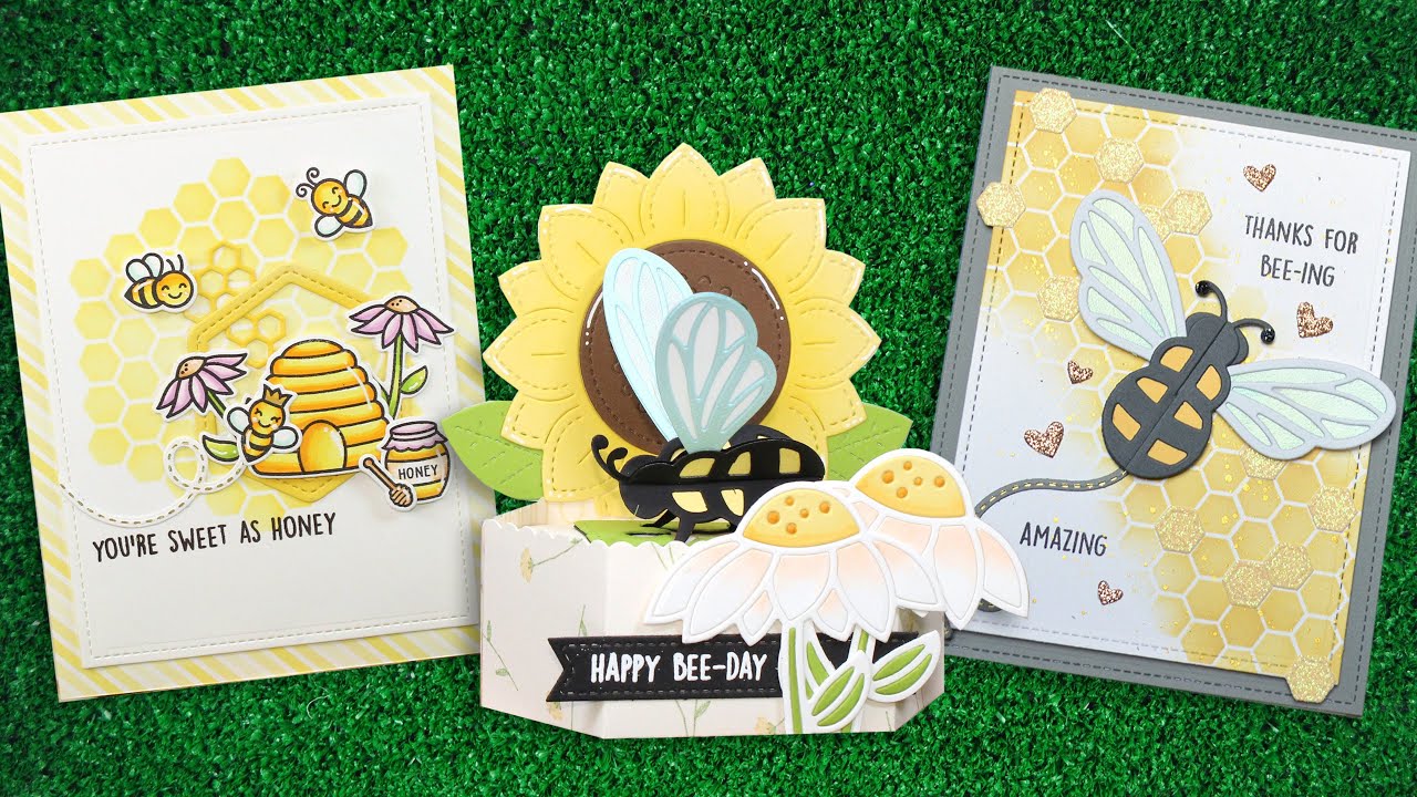 Intro to Pop Up Bee + 3 cards from start to finish