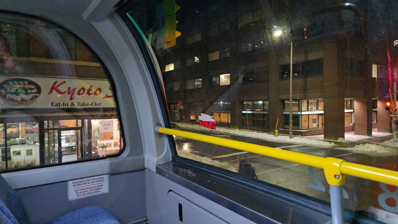 Ottawa OC Transpo double-decker bus ride on the 6 route: Greenboro - Rockcliffe