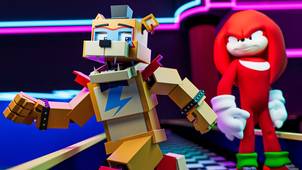 Minecraft FNAF Animatronics VS Knucles! (Minecraft Roleplay)