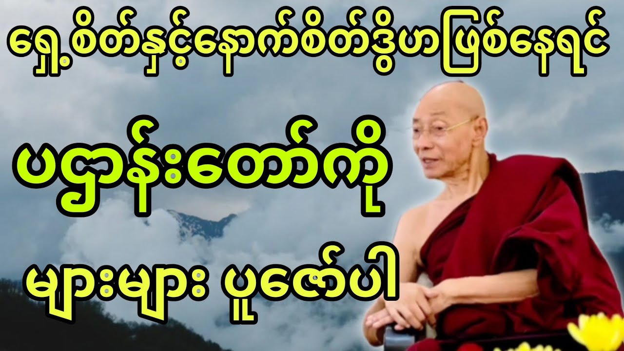 ပါချုပ်ဆရာတော် ဟောကြားအပ်သော ရှေ့စိတ် နှင့် နောက်စိတ်ဒွိဟဖြစ်နေရင် ပဌာန်းတော်ကို များများပူဇော်ပါ။