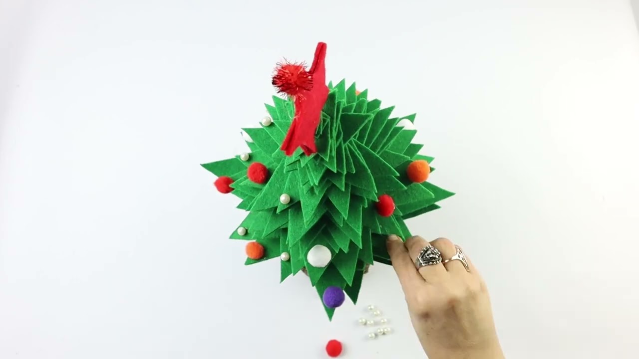 🎄Yılbaşı dekoru keçeden çam ağacı yapıyoruz🎄