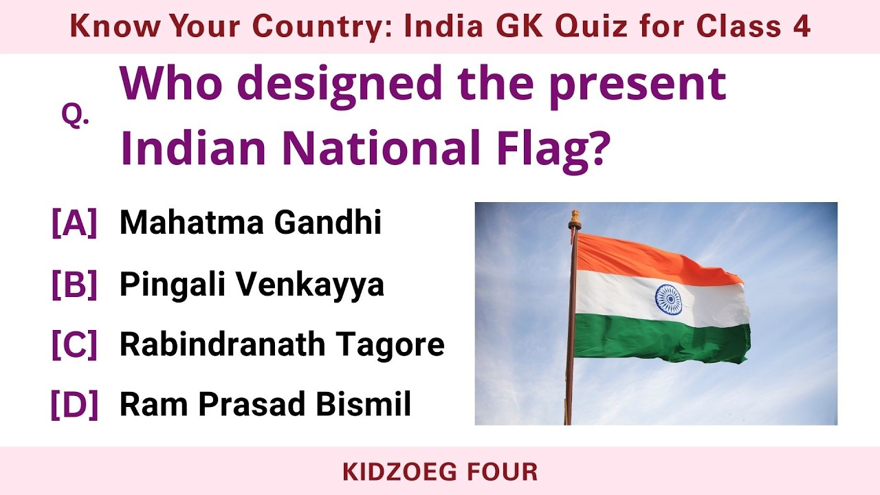 Know Your Country: India GK Quiz for Class 4 | 25 General Knowledge Questions for Kids 🇮🇳 | GK Test