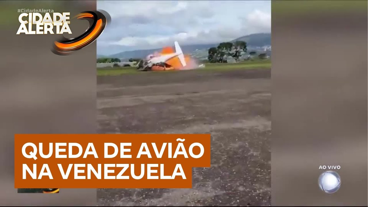 Flagrante: avi&atilde;o cai logo ap&oacute;s decolagem, e dois pilotos morrem na Venezuela