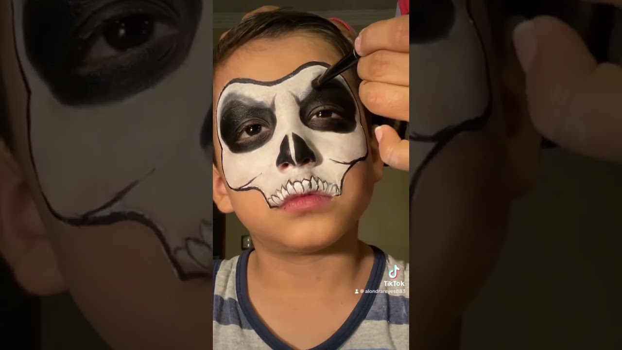 Maquillaje de calavera para ni&ntilde;o 💀