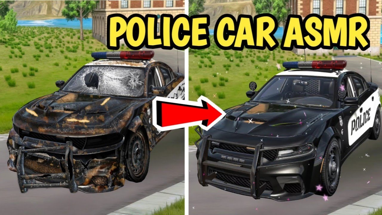 POLICE CAR ASMR - Car Wash ASMR Auto Repair Shop Gameplay - Gaming Walkthrough part 3