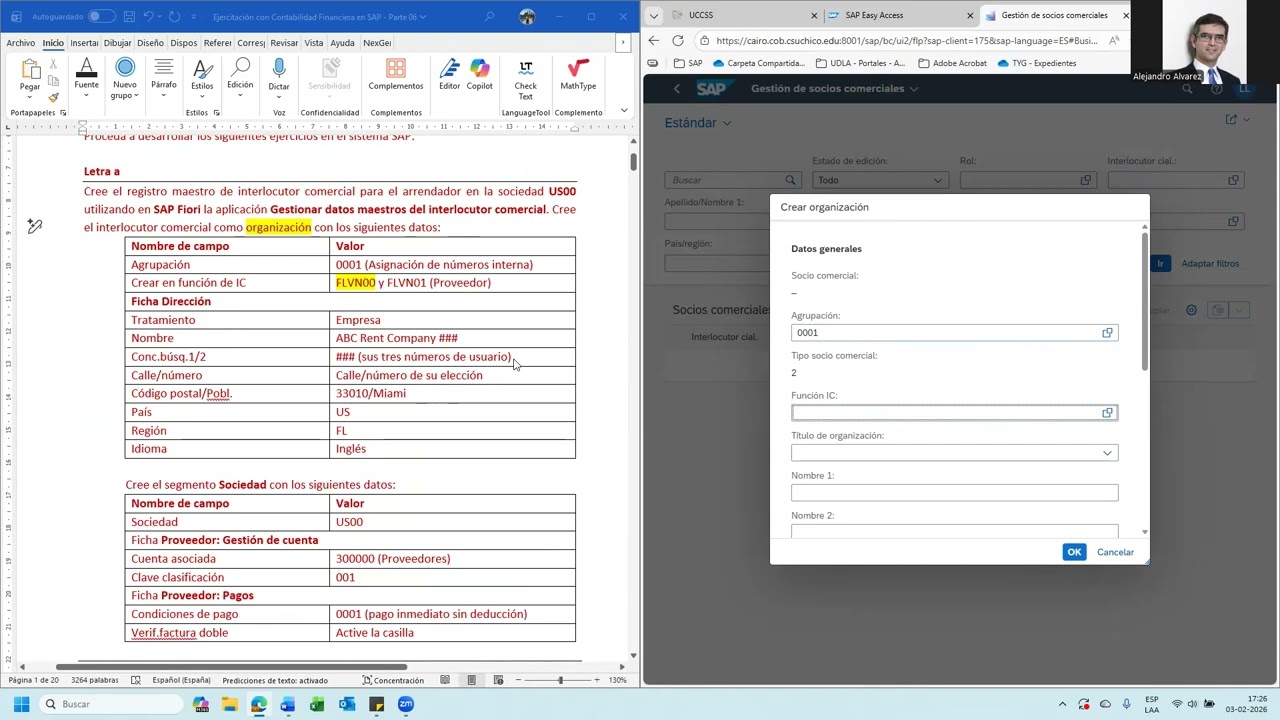Parte 06 - Ejercicio 01 - Utilización de SAP Versión 4.2 - Contabilidad Financiera