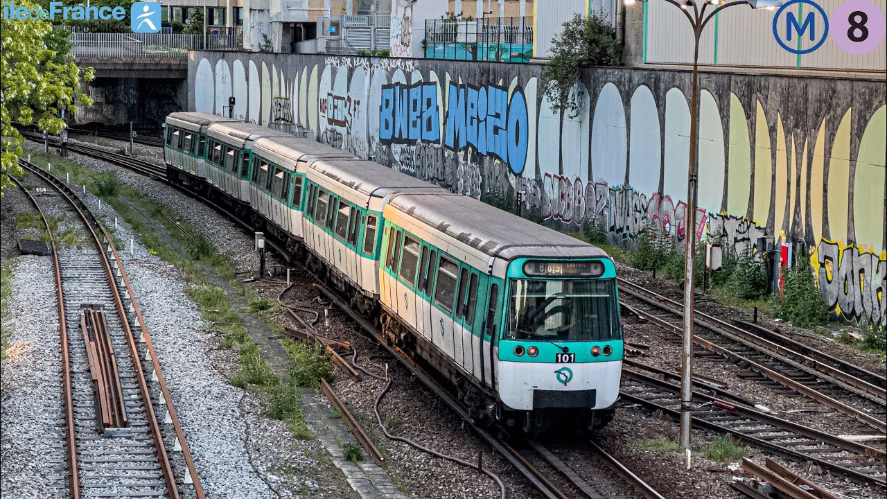 Paris/France 🇫🇷 – Ce vieux métro RATP résiste à la modernisation ! (MF77 Ligne 8)