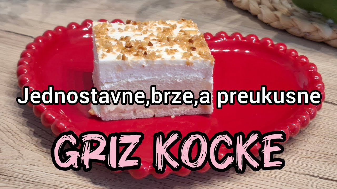 Griz kocke 👩‍🍳/Jednostavni i brzi recept koji se ne peče/Kuvajte sa Dusom/mamatrojedece