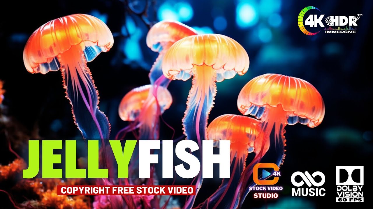 Jellyfish 4k: Explore the World of Jellyfish & Relaxing Piano Music