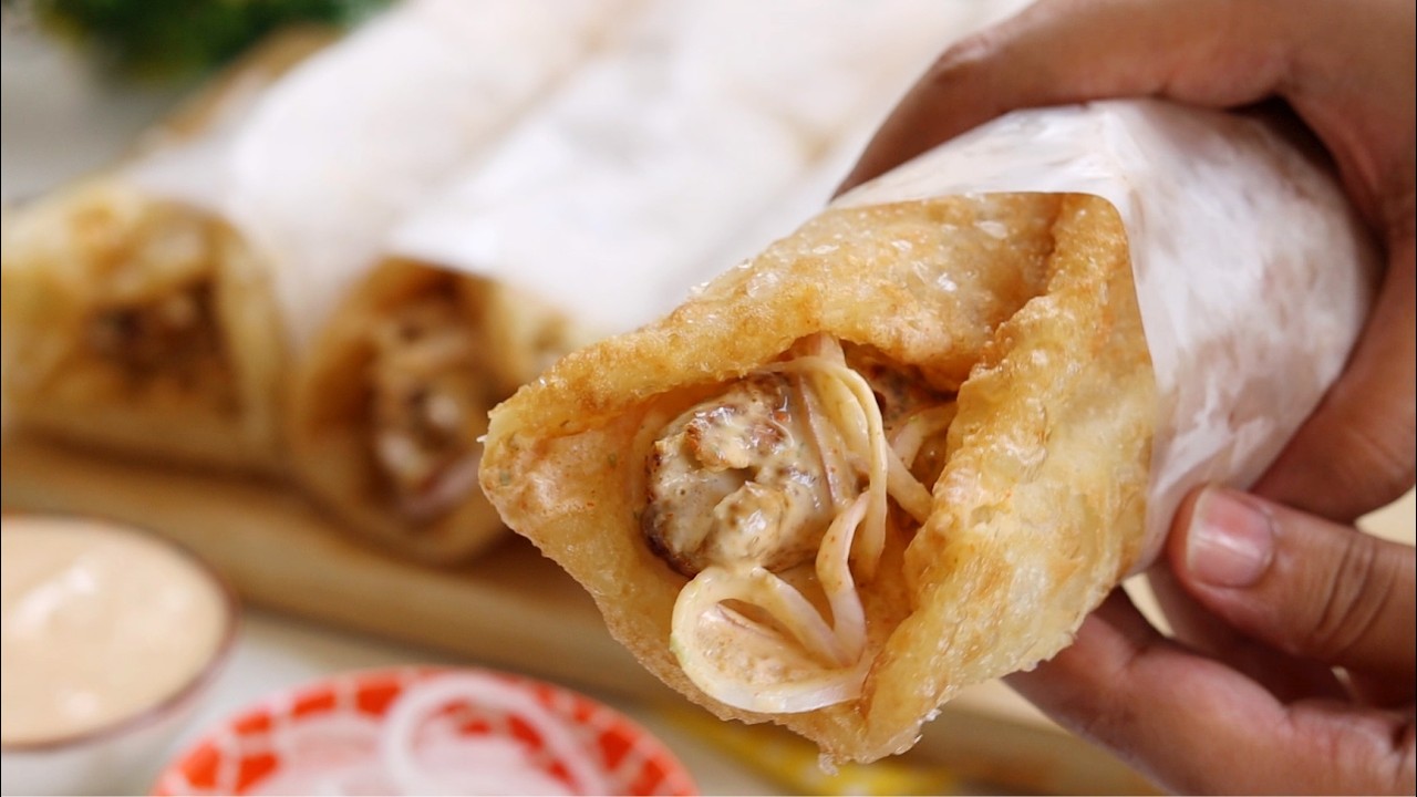 Chicken Reshmi Kabab Poori Paratha Roll 😍 Step By Step Recipe by (YES I CAN COOK)