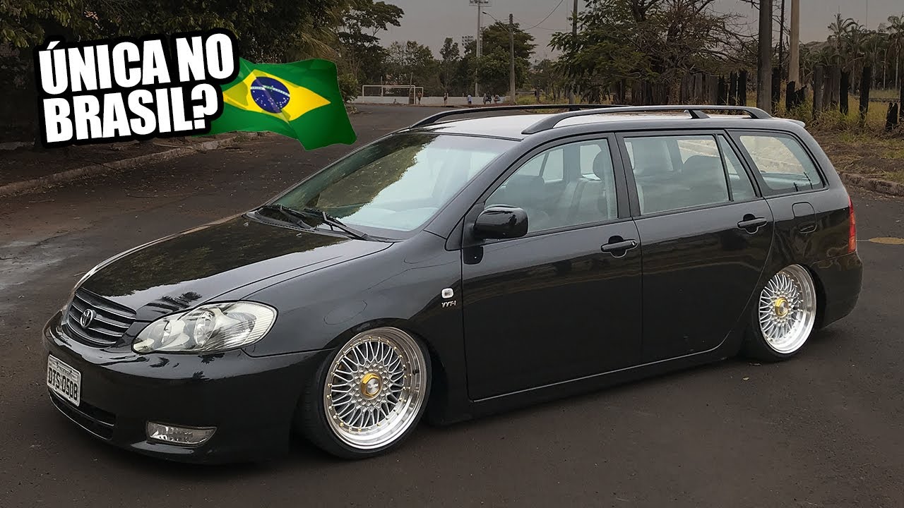 TOYOTA FIELDER COMO VOCÊ NUNCA VIU! BBS + SUSPENSÃO A AR