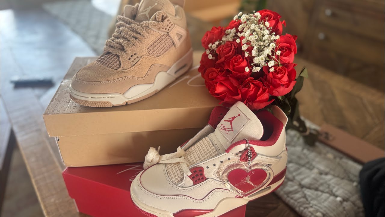 Valentine’s Day DOUBLE unboxing and review! Mama cat got 2 pairs of Jordan 4s!! 