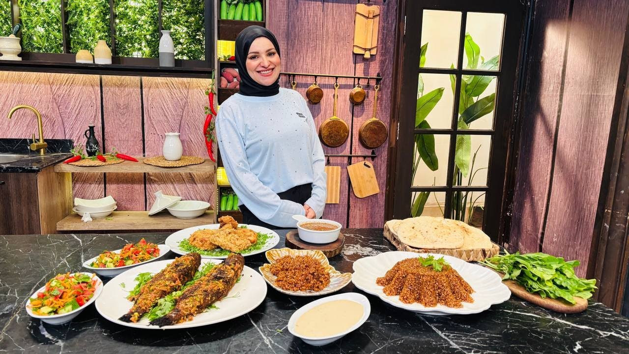 سنة أولى طبخ مع الشيف آلاء الجبالي | بوري مشوي بالردة - أرز صيادية - فيليه السمك المقرمش