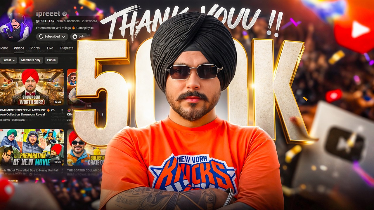THANKYOU FOR 500K DOSTO , BGMI LIVE CONQUEROR RANK PUSH  #bgmilive