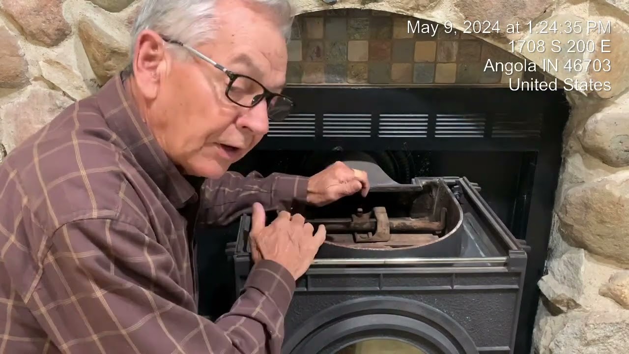 Old Boomer cleans Dutchwest Model 2460 Convection Wood Stove