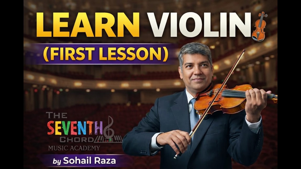 Violin Basic Lesson for Beginners | First Lesson | Sohail Raza | The Seventh Chord Music Academy