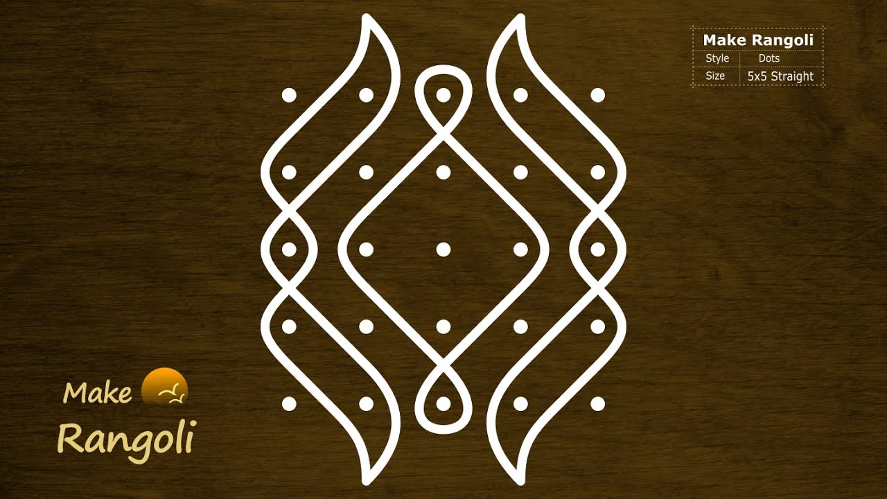 Sikku Kolam with dots | Kambi Kolam | Melika Muggu | Rangoli Designs | Daily Kolam | Make Rangoli