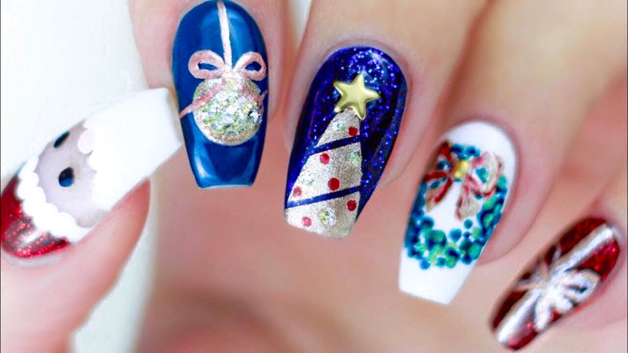 WEIHNACHTSNÄGEL🎄6 IDEEN🎅🏼 EASY CHRISTMAS NAIL ART🌟 NAGELDESIGN WEIHNACHTEN UÑAS NAVIDEÑAS