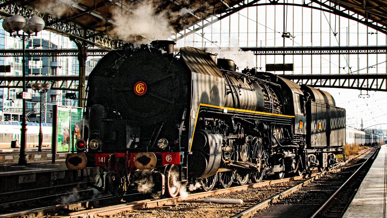 [ Videos Train ] LE RETOUR DE LA LOCOMOTIVE A VAPEUR SNCF 141 R 840 EN GARE DE TOURS !
