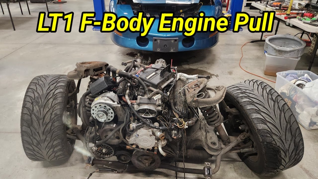 Демонтаж двигателя 94 LT1 F Body снизу
