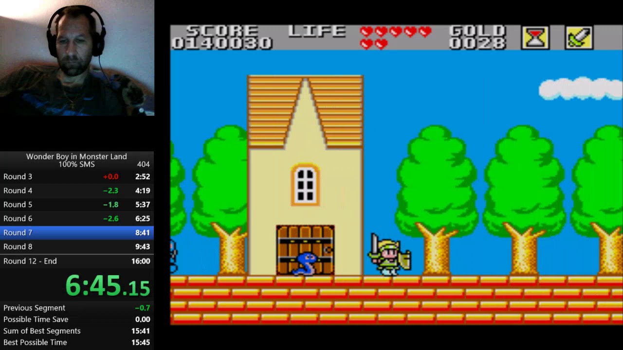 Wonder Boy in Monster Land - 100% - 15:56 PB run (WR)