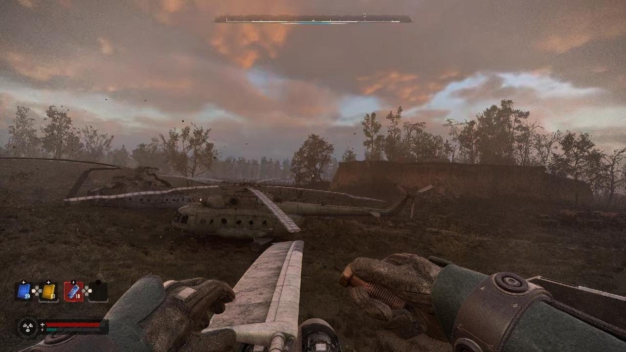 S.T.A.L.K.E.R. 2: Янтарь. Поле вертушек. Тайник двойной магазин для Kharod