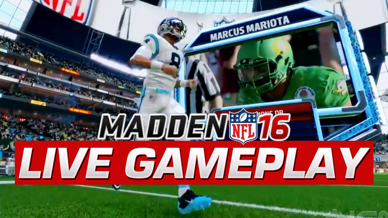 EARLY Madden 16 FULL GAMEPLAY First Quarter With Marcus Mariota Jets Vs Panthers Draft Champions