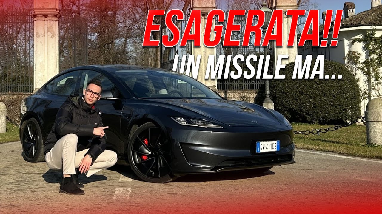 Prova TESLA MODEL 3 PERFORMANCE: ESAGERATA in TUTTO, ma manca qualcosa...