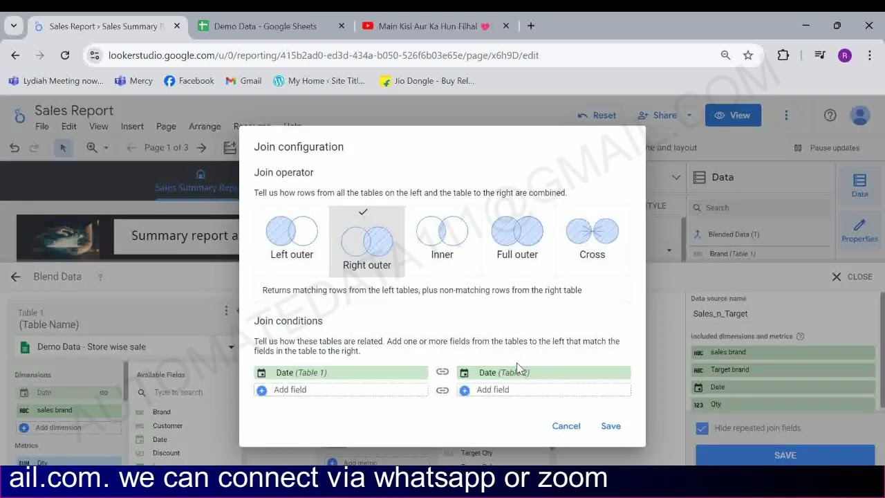 Part 17   Looker Studio How to Join or Merge Multiple Google Sheets into One Using Blend Option