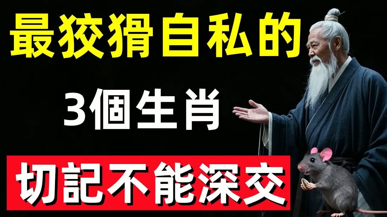 千萬要小心！這3個生肖最狡猾自私，切記不能深交，不然吃虧的是妳自己！#修行思維 #修行 #福報 #禪 #道德經 #覺醒 #開悟 #禅修