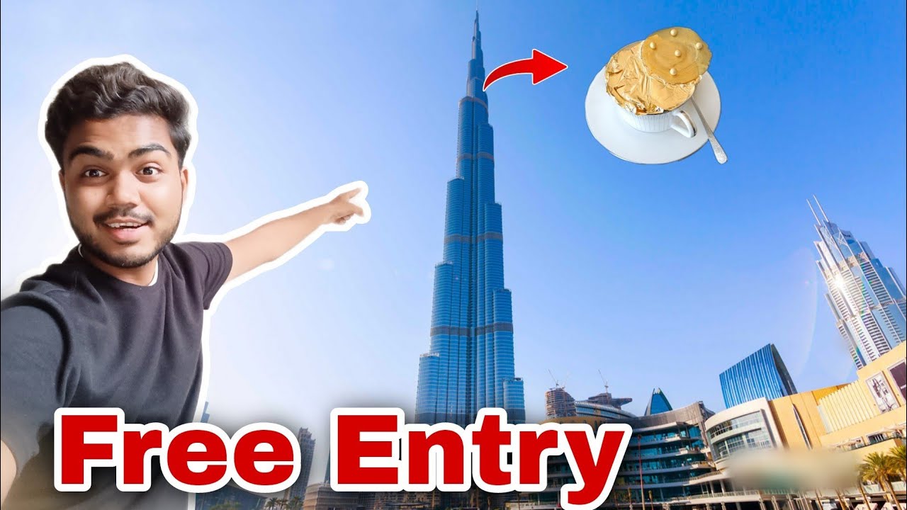 Burj khalifa At the Top Drinking 24 Carat Gold Coffee | FREE ENTRY
