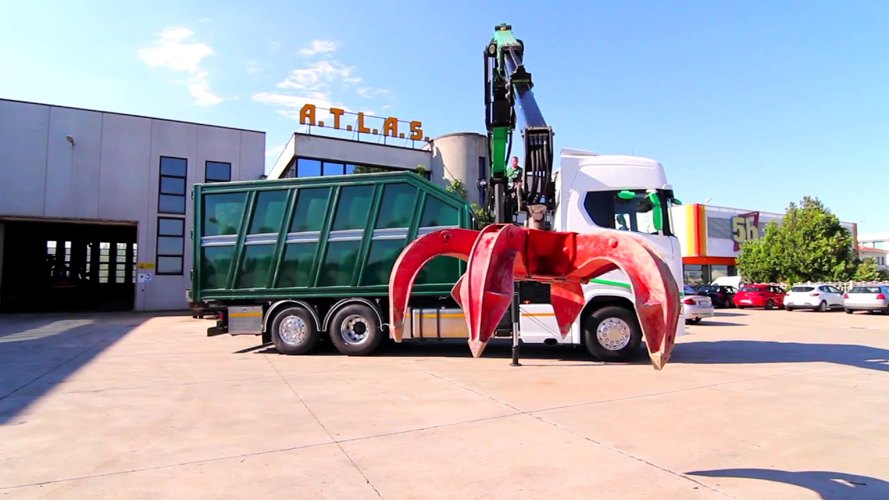 EPSILON PALFINGER Q150Z95TR su SCANIA S730 con attrezzatura RIBALTABILE ATLAS ALLESTIMENTI