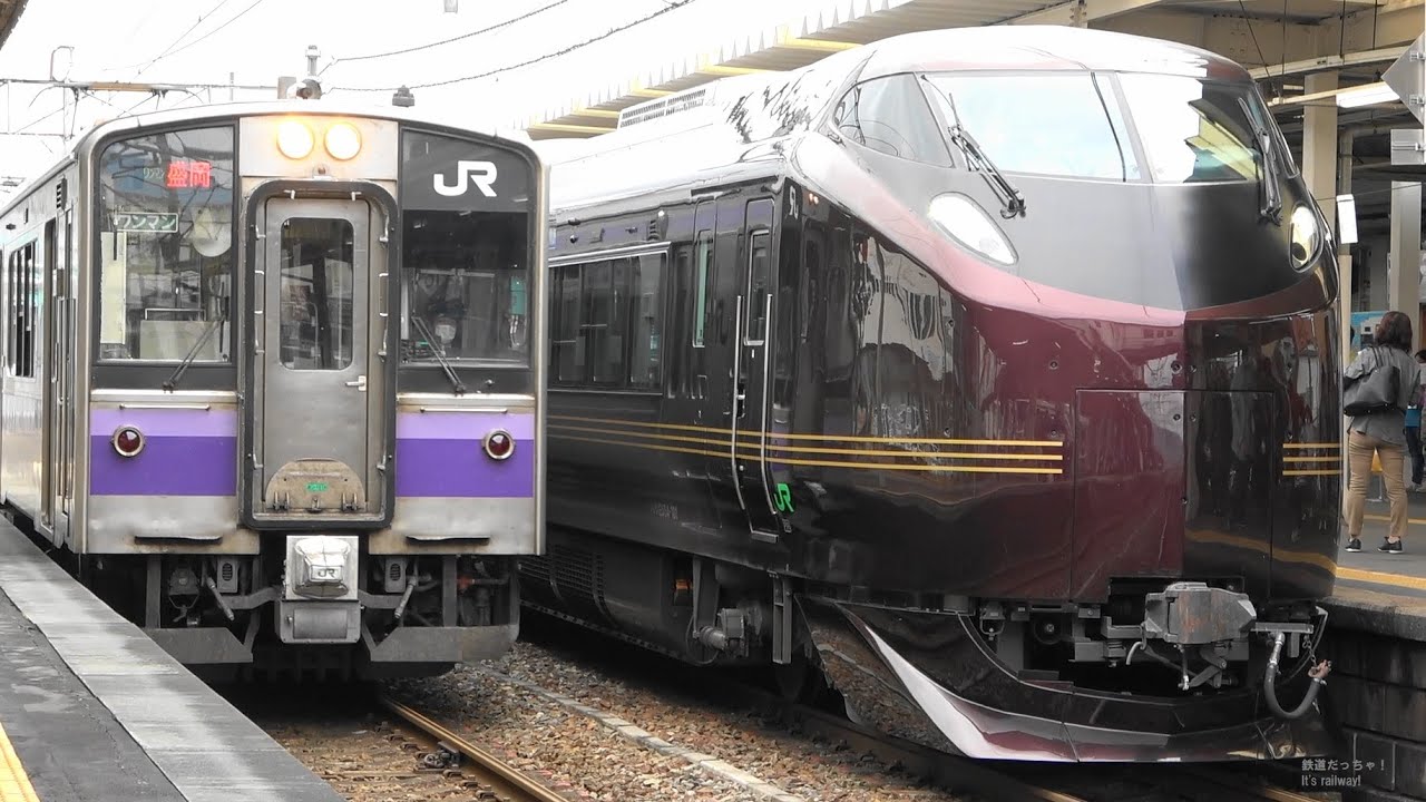 E655系 和(なごみ) 団体臨時列車 東北本線一ノ関駅で E655 series NAGOMI train