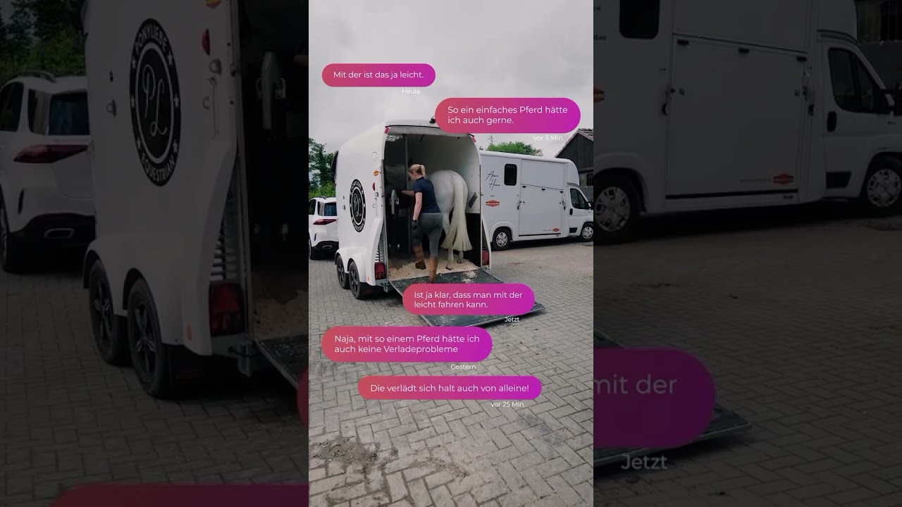 (Anzeige) &bdquo;Die l&auml;sst sich ja auch leicht verladen.&ldquo; &bdquo;Mit so einem Pferd ist fahren ja auch kein Prob