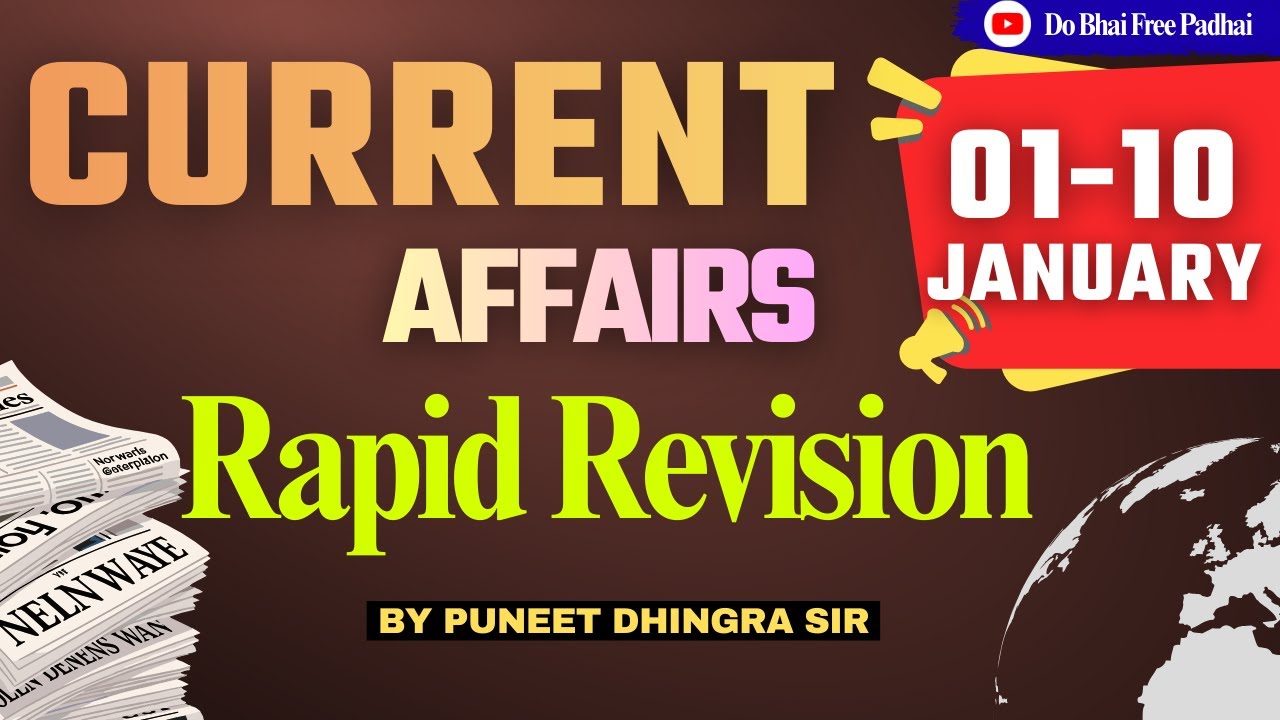 10 Days GK (1–10 Jan 2026) | Rapid Revision | Puneet Dhingra Sir