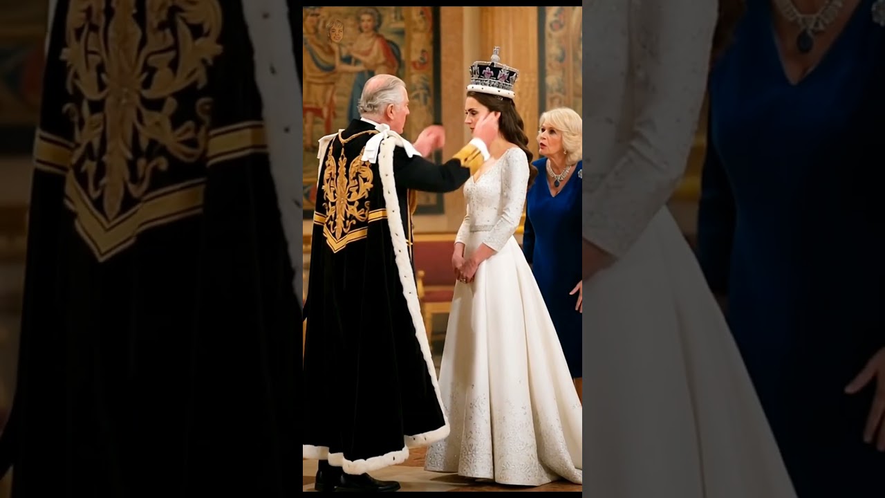 King Charles give crown to catherine but camilla hate this #britishroyalfamily #royalfamily #charles