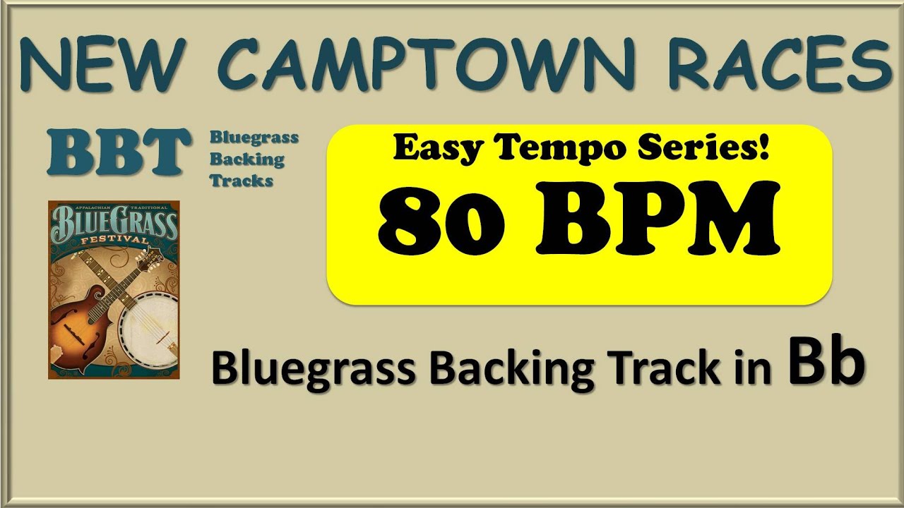 New Camptown Races  - 80 BPM bluegrass backing track