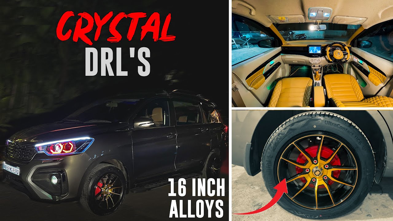 ERTIGA MODIFIED WITH CRYSTAL DRL'S, 16 INCH ALLOY WHEELS & WALLDROF INTERIOR || 📞9321811482