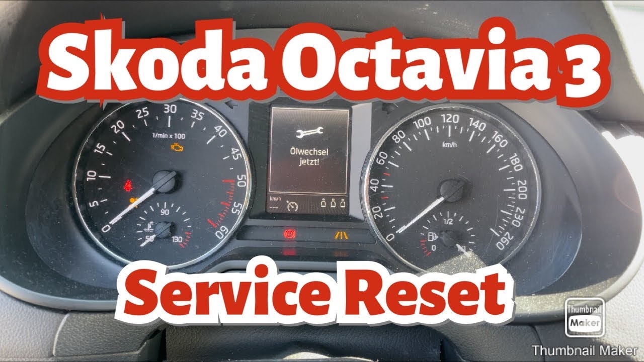 Skoda Octavia III 3 Serviceintervall zurücksetzen / Service Reset