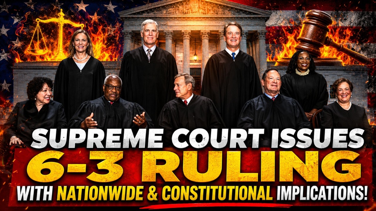 BREAKING TODAY! Supreme Court Issues 6-3 Ruling With Nationwide & Constitutional Implications!