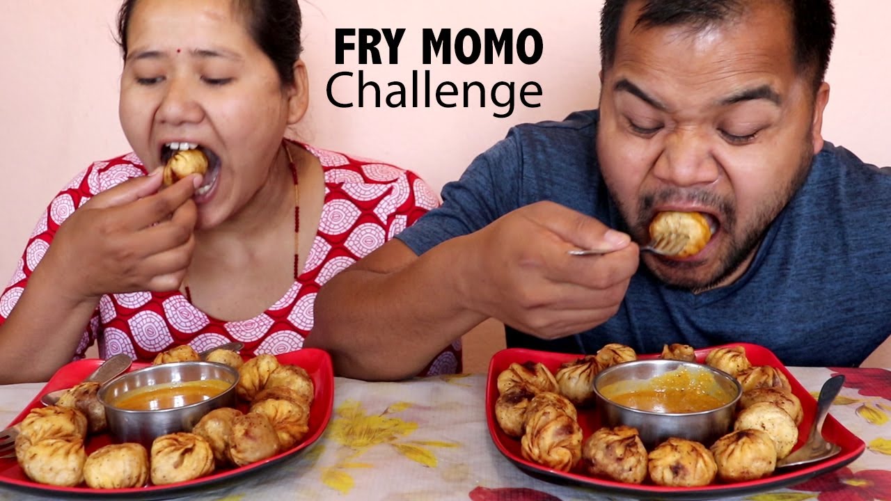 FRY MOMO EATING CHALLENGE || Food N Fun Nepal || Street Food Momo || Food World ||
