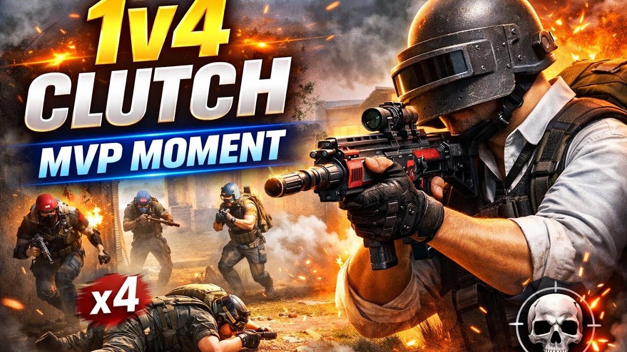 Brain + Aim = 1v4 CLUTCH 🔥 MVP Gameplay 😱 Strategic Gameplay | BGMI Pro Moves