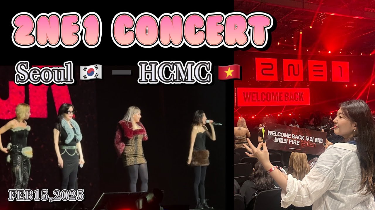 2NE1 WELCOMEBACK CONCERT in VIETNAM HOCHIMINH DAY1 full video - 원정 공연 보러가기 🇰🇷➡️🇻🇳