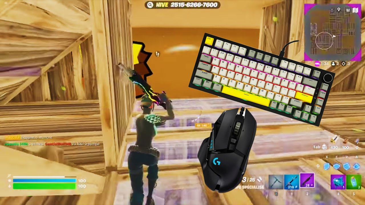 Keyboars ASMR AJAZZ AK820🥱😴😴😴(fornite box pvp).