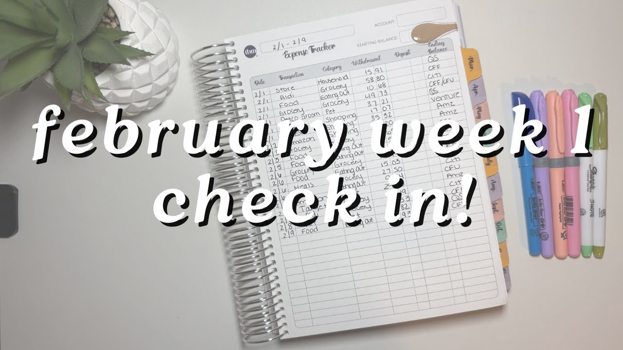 EXPENSE CHECK IN | FEBRUARY WEEK 1 | BUDGET BY PAYCHECK WORKBOOK