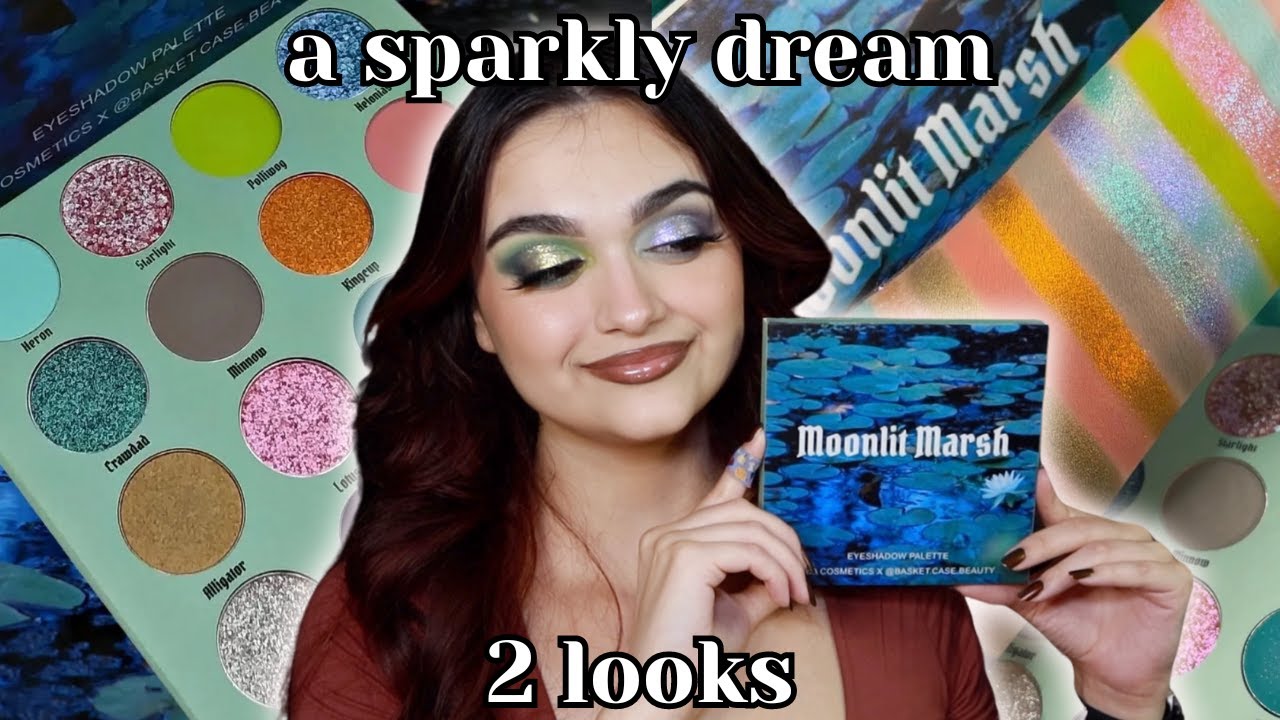 MBA COSMETICS X BASKET CASE BEAUTY MOONLIT MARSH PALETTE: 2 LOOKS