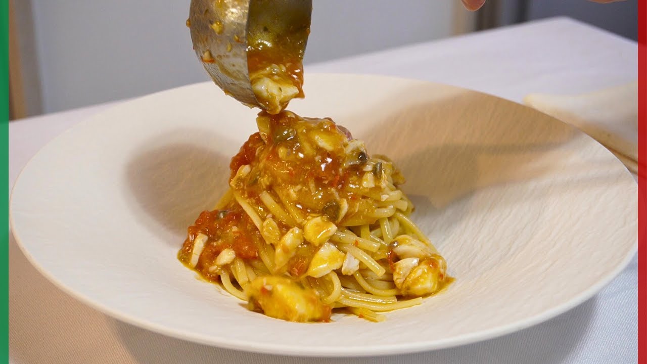 【南イタリアの旨味が魚の臭みを和らげる！】魚を活かす地中海風パスタの作り方【Linguine con dentice alla mediterranea】
