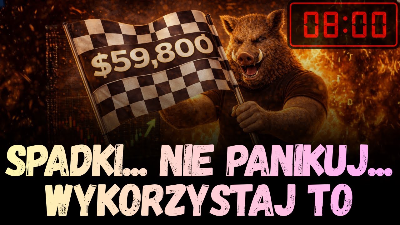 06.02.2026 BTC spada na 59k. Nie panikuj tylko wykorzystaj to! Dlaczego kupiłem Akcje a nie BTC ???