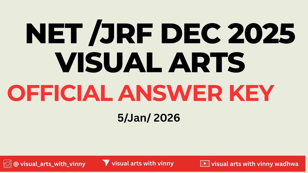 UGC NET provisional answer key 5 JAN 2026 VISUAL ARTS